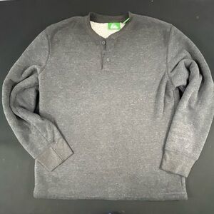 Itasca Gray Henley Long Sleeve Shirt